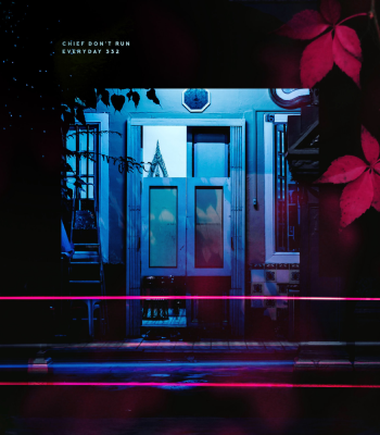 Image of a house's entrance at midnight